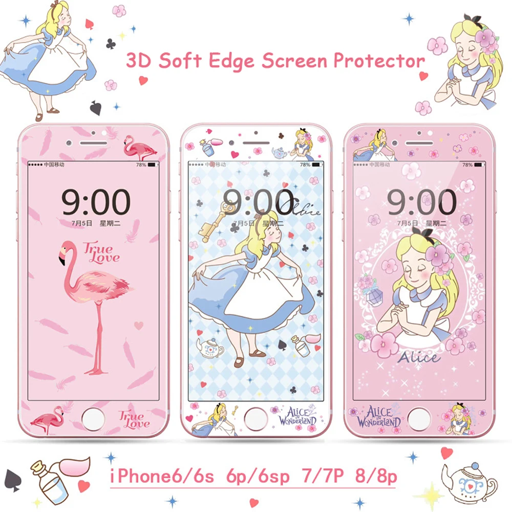 Premium Tempered Glass Screen Protector For iPhone 8 Plus Cute Lovely 3D Curved Soft Edge Film For iPhone 6 6s Plus 7 Plus SG02
Premium Tempered Glass Screen Protector For iPhone 8 Plus Cute Lovely 3D Curved Soft Edge Film For iPhone 6 6s Plus 7 Plus SG02