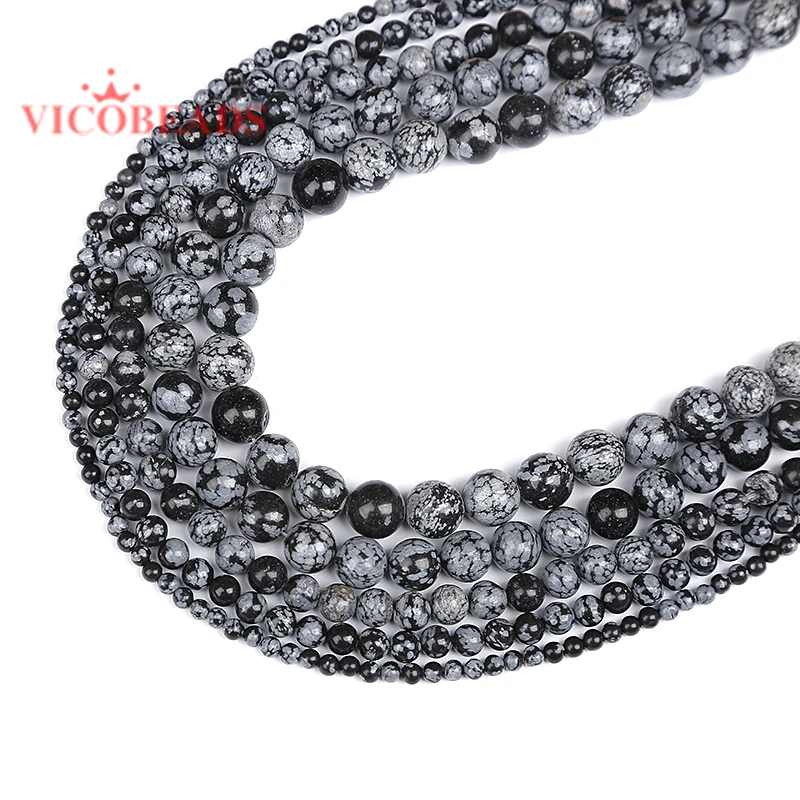 Natural Stone Beads Snowflake Obsidian Beads Round Selectable Size 4 6 8 10 12mm For Jewelry Making Diy Bracelet
Natural Stone Beads Snowflake Obsidian Beads Round Selectable Size 4 6 8 10 12mm For Jewelry Making Diy Bracelet