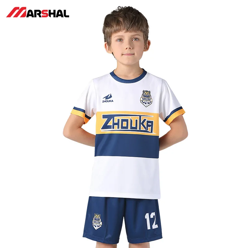 

Children Soccer Jersey Set Maillot De Foot Enfant Jersey Football Kids Sports Kits Breathable Custom Name Number Soccer Uniforms