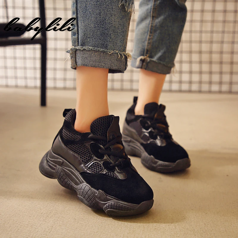 

womens's sneakers 2019 New Super Fire dad Shoes Korean Shoes Female summer Casual Thick Bottom Wild outdoor walking motion Shoes