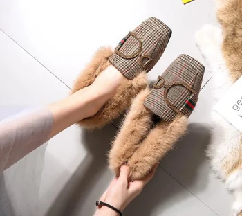 Autumn Single Shoes Women's New Warm Cotton Shoes Large Size Wool Women's Winter Plus Velvet Hairy Shoes Women Fluffy
Autumn Single Shoes Women's New Warm Cotton Shoes Large Size Wool Women's Winter Plus Velvet Hairy Shoes Women Fluffy