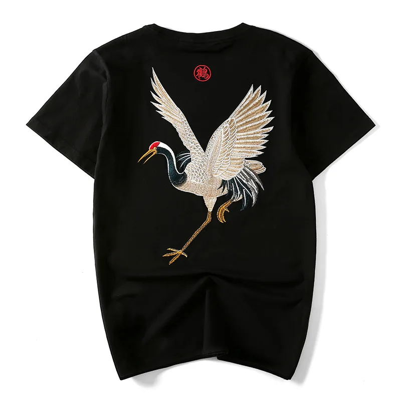 HZIJUE 2018 Top Quality Embroidery Animal "Chinese crane fish" Men T Shirts Hip Hop japanese chinese style clothing t-shirt
HZIJUE 2018 Top Quality Embroidery Animal "Chinese crane fish" Men T Shirts Hip Hop japanese chinese style clothing t-shirt