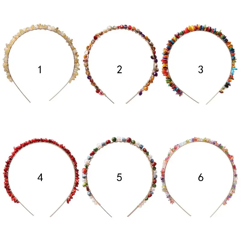 Ethnic Women Metal Hair Hoop Rainbow Colorful Irregular Resin Stone Seashell Beaded Headband Sweet Girl Styling Hair Accessories
Ethnic Women Metal Hair Hoop Rainbow Colorful Irregular Resin Stone Seashell Beaded Headband Sweet Girl Styling Hair Accessories