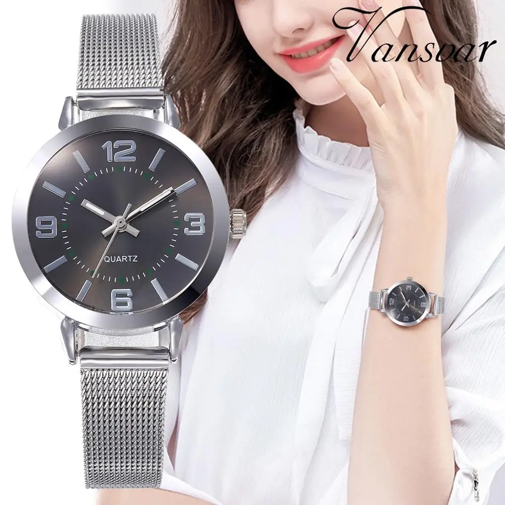 Vansvar Retro Design Casual Women Watch Stainless Steel Mesh Belt Simple Analog Quartz Wristwatch reloj mujer montre femme F3
Vansvar Retro Design Casual Women Watch Stainless Steel Mesh Belt Simple Analog Quartz Wristwatch reloj mujer montre femme F3