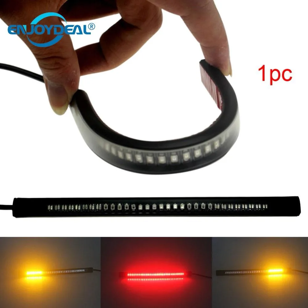 Universal 48 LED Flexible Motorcycle Plate Brake Tail Lamp Signal Turn Light 12V LED Strip Light Waterproof
Universal 48 LED Flexible Motorcycle Plate Brake Tail Lamp Signal Turn Light 12V LED Strip Light Waterproof
