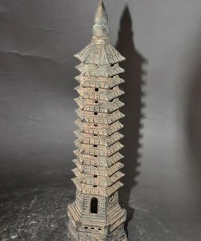 11"Chinese Classic Bronze Buddhism temple WenChang Stupa Tower Pagoda statue
11"Chinese Classic Bronze Buddhism temple WenChang Stupa Tower Pagoda statue