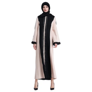 2019 New Muslim Long Skirt Stitching Lace Robes National Style Women's Dress Khaki Stitching Black Without Headscarf Dropshiping
2019 New Muslim Long Skirt Stitching Lace Robes National Style Women's Dress Khaki Stitching Black Without Headscarf Dropshiping