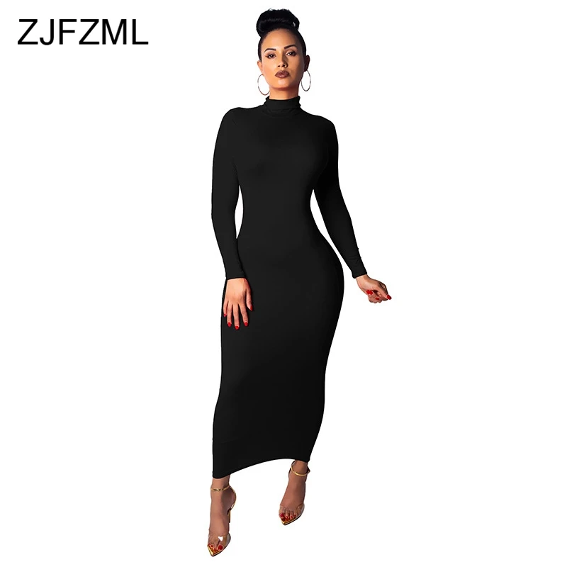 Long Sleeve Elegant Club Party Dresses Women High Necked High Waist Bodycon Maxi Dress Spring Ladies Package Hip Dress Vestidos
Long Sleeve Elegant Club Party Dresses Women High Necked High Waist Bodycon Maxi Dress Spring Ladies Package Hip Dress Vestidos