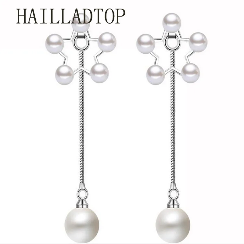 Pearls Earrings For Women Silver Plated Drop Earring Hypoallergenic Jewelry Pentagram Shaped Dangle Earrings Schmuck Gift
Pearls Earrings For Women Silver Plated Drop Earring Hypoallergenic Jewelry Pentagram Shaped Dangle Earrings Schmuck Gift