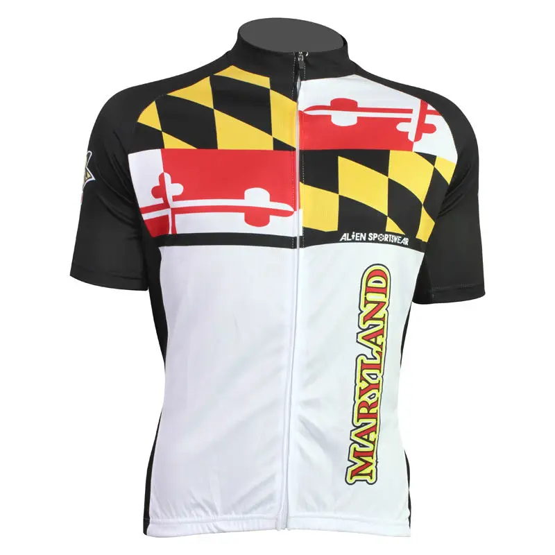 Alien SportsWear Maryland Pattern Men Short Sleeve Bicycle Apparel White Full Zipper Breathable Ropa Ciclismo Hombre Size XS-5XL
Alien SportsWear Maryland Pattern Men Short Sleeve Bicycle Apparel White Full Zipper Breathable Ropa Ciclismo Hombre Size XS-5XL
