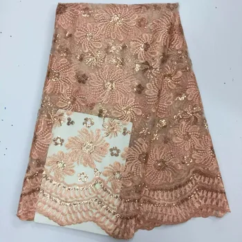 2017 Latest African French Lace Fabric High Quality African Tulle Lace Fabric For peach sequins Wedding dress FL1928
2017 Latest African French Lace Fabric High Quality African Tulle Lace Fabric For peach sequins Wedding dress FL1928