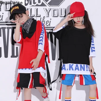 New Child Hip-hop costume boys summer loose short sleeve Suit Girl Jazz dress 100-170cm height
New Child Hip-hop costume boys summer loose short sleeve Suit Girl Jazz dress 100-170cm height