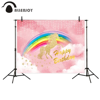 Allenjoy photography backdrops Pink background shiny glitter unicorn rainbow clouds stars backgrounds for photo studio
Allenjoy photography backdrops Pink background shiny glitter unicorn rainbow clouds stars backgrounds for photo studio