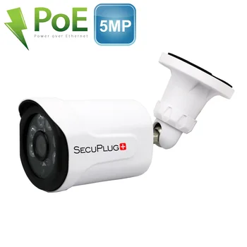 

HD Outdoor 5MP PoE IP Camera H.265 Onvif P2P CCTV Security Camera 3.6mm Lens Night vision 30M RJ-45 IP66 bullet camera