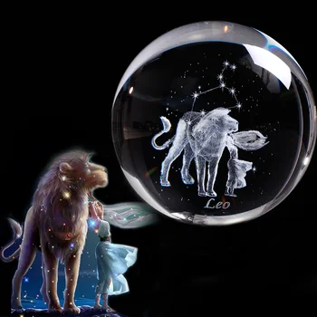 3D Miniature Leo Balls Laser Engraved Zodiac Globe Artificial Crystal Sphere Meaningful Birthday Gift for Special Person 
3D Miniature Leo Balls Laser Engraved Zodiac Globe Artificial Crystal Sphere Meaningful Birthday Gift for Special Person