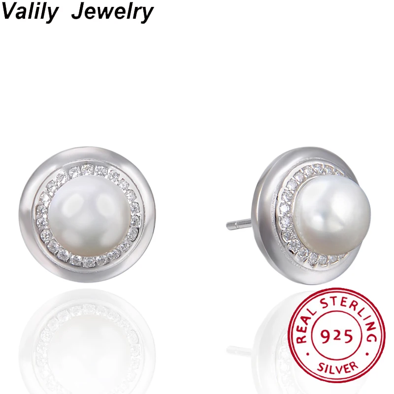 Valily Real 925 Sterling Silver Freshwater Pear Earrings Fashion Round Wedding Stud Earrings For Women Clear Crystal CZ Earring
Valily Real 925 Sterling Silver Freshwater Pear Earrings Fashion Round Wedding Stud Earrings For Women Clear Crystal CZ Earring
