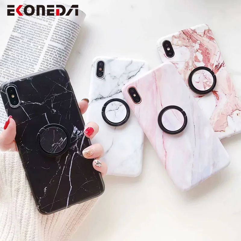 EKONEDA Marble Case For iPhone 8 Case Ring Finger Hidden Stand Silicone Cover Cases For iPhone 6 6S 7 8 Plus XS Max XR X Case
EKONEDA Marble Case For iPhone 8 Case Ring Finger Hidden Stand Silicone Cover Cases For iPhone 6 6S 7 8 Plus XS Max XR X Case