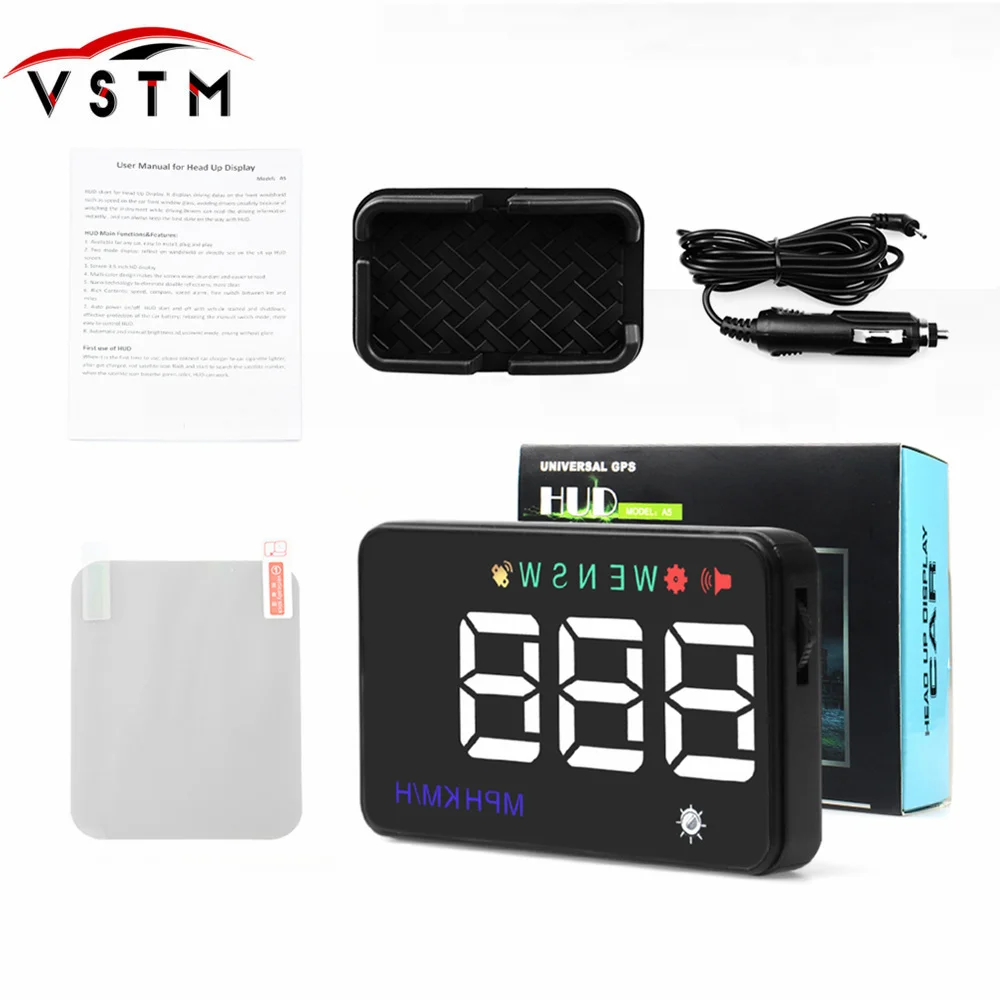 A5 Universal Car HUD GPS Speedometer Speedo Head Up Display Digital Over Speed Alert Windshield Projetor Auto Navigation
A5 Universal Car HUD GPS Speedometer Speedo Head Up Display Digital Over Speed Alert Windshield Projetor Auto Navigation