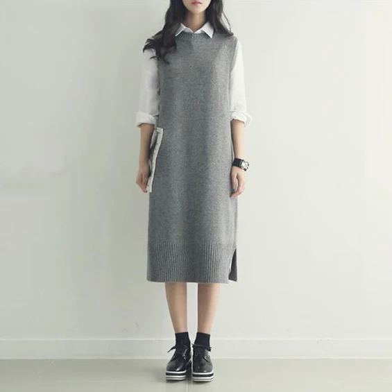 Sleeveless Knitted Vests Women Gilet Spring Autumn Elegant Poullover Winter Lady Long Cashmere Sweater Dress Wool Female Jumper
Sleeveless Knitted Vests Women Gilet Spring Autumn Elegant Poullover Winter Lady Long Cashmere Sweater Dress Wool Female Jumper