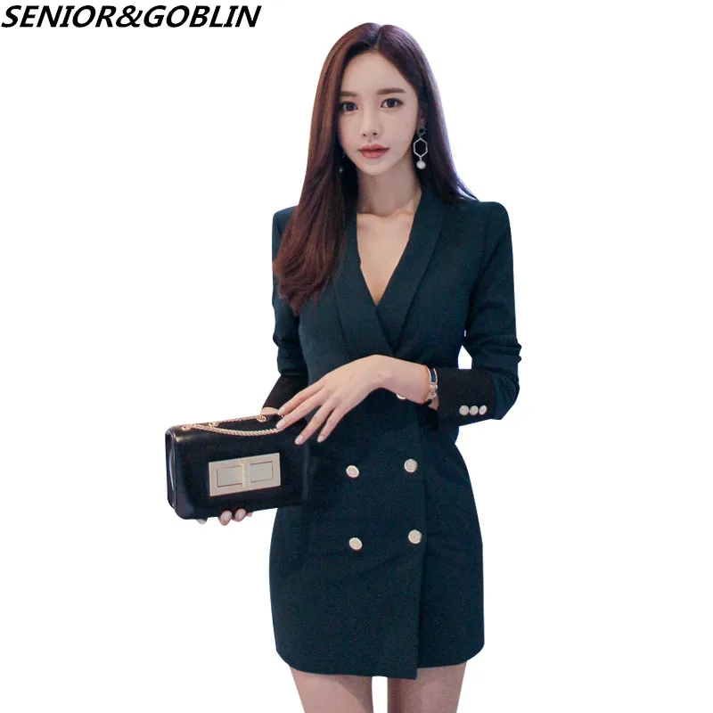 2019 Spring Autumn Sexy Hit Color Double-Breasted Office Lady Pencil Dress Women Black Red Long Sleeve Bodycon Work Blazer Dress
2019 Spring Autumn Sexy Hit Color Double-Breasted Office Lady Pencil Dress Women Black Red Long Sleeve Bodycon Work Blazer Dress