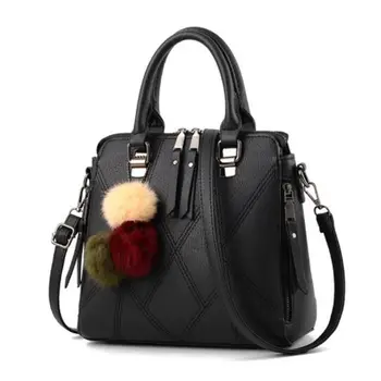 Leather Women Fashion Bags Ladies Simple Style Fur Ball Decor Handbags Casual Shoulder Messenger Bags Sac A Main Crossbody Tote
Leather Women Fashion Bags Ladies Simple Style Fur Ball Decor Handbags Casual Shoulder Messenger Bags Sac A Main Crossbody Tote