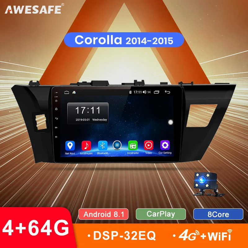 AWESAFE 10'' Android 8.1 2 Din CarPlay DSP Car radio Multimedia Video Player auto Stereo GPS MAP For Toyota Corolla E180 2014
AWESAFE 10'' Android 8.1 2 Din CarPlay DSP Car radio Multimedia Video Player auto Stereo GPS MAP For Toyota Corolla E180 2014