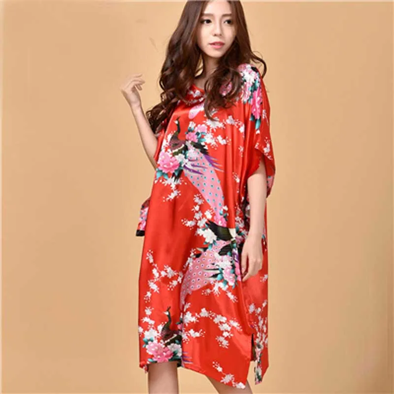 New Wedding Bride Bridesmaid Robe Satin Rayon Bathrobe Nightgown For Women Kimono Sleepwear Flower Femme Kimono pajamas
New Wedding Bride Bridesmaid Robe Satin Rayon Bathrobe Nightgown For Women Kimono Sleepwear Flower Femme Kimono pajamas