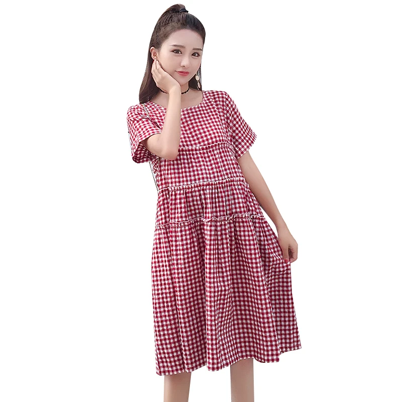 Plaid Cotton Maternity Plated Dress Clothes for Pregnant Women Summer Loose Pregnancy Dresses Plus size Maternity Causal Dress
Plaid Cotton Maternity Plated Dress Clothes for Pregnant Women Summer Loose Pregnancy Dresses Plus size Maternity Causal Dress