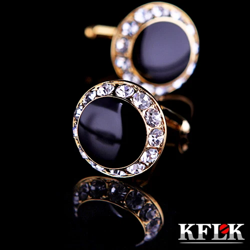 KFLK Luxury shirt cufflink for mens gift Brand cuff button Crystal cuff link Gold High Quality gemelos abotoadura Jewelry
KFLK Luxury shirt cufflink for mens gift Brand cuff button Crystal cuff link Gold High Quality gemelos abotoadura Jewelry