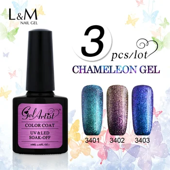 3pcs Uv Gel Brand Gelartist Chameleon Gel Nail Soak Off UV Gel Polish Gel Lacquer 24 color for choose
3pcs Uv Gel Brand Gelartist Chameleon Gel Nail Soak Off UV Gel Polish Gel Lacquer 24 color for choose