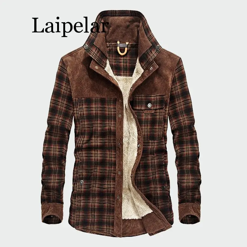 Laipelar Military Shirt Men Casual Shirts Winter Wool Fleece Thick Warm Male Plaid Corduroy Shirts Chemise homme
Laipelar Military Shirt Men Casual Shirts Winter Wool Fleece Thick Warm Male Plaid Corduroy Shirts Chemise homme