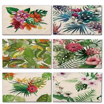1Pcs Tropical Plant Monstera Pattern Placemat Coaster Dining Table Mats Cotton Linen Pad Bowl Cup Mat 42*32cm Home Decor MP0013
1Pcs Tropical Plant Monstera Pattern Placemat Coaster Dining Table Mats Cotton Linen Pad Bowl Cup Mat 42*32cm Home Decor MP0013