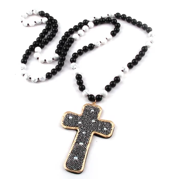 MOODPC Fashion Bohemian Tribal Jewelry 108 Beads Multi Stone Knotted Cross Pendant Necklace Wome Yoga Necklace
MOODPC Fashion Bohemian Tribal Jewelry 108 Beads Multi Stone Knotted Cross Pendant Necklace Wome Yoga Necklace