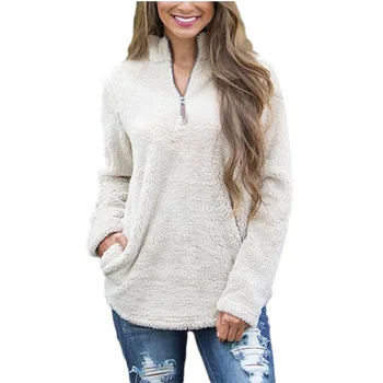 2018 Women Fleece Sweater Sherpa Fleece Turtleneck Zipper Pullover Fluffy Warm Coat Multicolor Jumper Casual Sweaters
2018 Women Fleece Sweater Sherpa Fleece Turtleneck Zipper Pullover Fluffy Warm Coat Multicolor Jumper Casual Sweaters