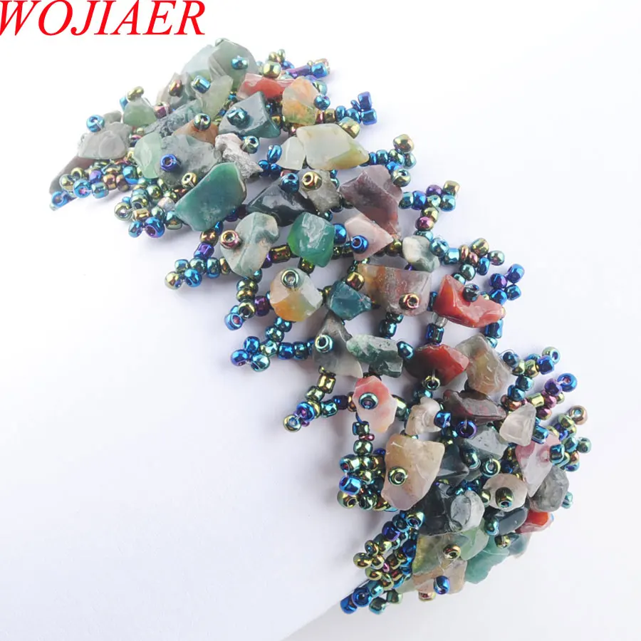 WOJIAER Free Shipping Natural Indian Agates Gem Stone Chips 4~8mm Beads Adjustable Bracelet 7~7.5Inches Jewelry PK3035
WOJIAER Free Shipping Natural Indian Agates Gem Stone Chips 4~8mm Beads Adjustable Bracelet 7~7.5Inches Jewelry PK3035