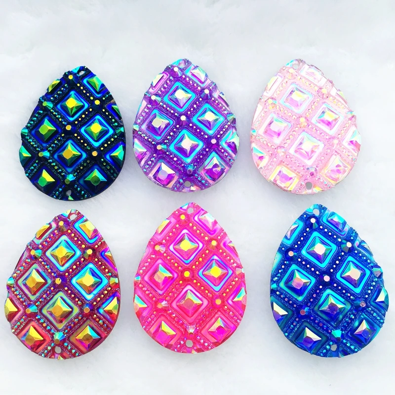 24PCS 29*38mm Resin Rhinestone Water Drop Flatback Strass Crystal Stones For Dress Crafts Decorations -B95
24PCS 29*38mm Resin Rhinestone Water Drop Flatback Strass Crystal Stones For Dress Crafts Decorations -B95