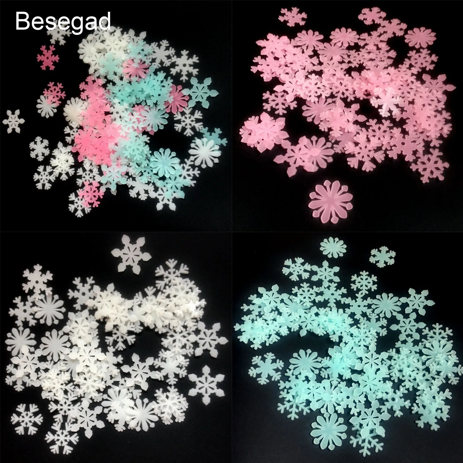 Besegad 50PCS Fashion Luminous Glow in the Dark 3D Snowflake Shape Wall Window Decoration Decals Stickers for Home Bedroom
Besegad 50PCS Fashion Luminous Glow in the Dark 3D Snowflake Shape Wall Window Decoration Decals Stickers for Home Bedroom