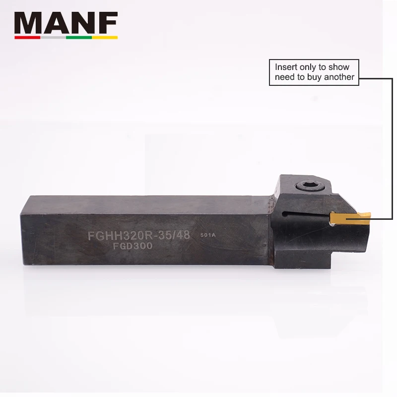 MANF Toolholder Lathe FGHH320-35/48 CNC Lathe Machining External Cutting Toolholder Groove Cutter Parting Grooving Tools
MANF Toolholder Lathe FGHH320-35/48 CNC Lathe Machining External Cutting Toolholder Groove Cutter Parting Grooving Tools