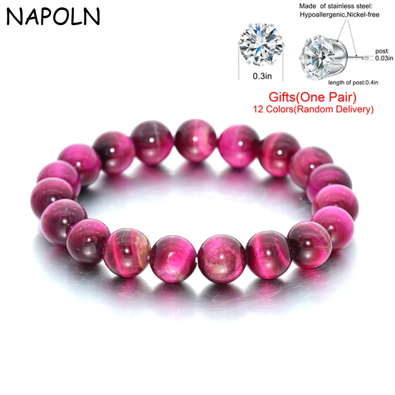 NAPOLN 4 Colors Tiger Eye Bracelet Luxury Natural Stones Bracelet For Ladies Men Women Stone Bracelet Jewelry Dropshipping
NAPOLN 4 Colors Tiger Eye Bracelet Luxury Natural Stones Bracelet For Ladies Men Women Stone Bracelet Jewelry Dropshipping