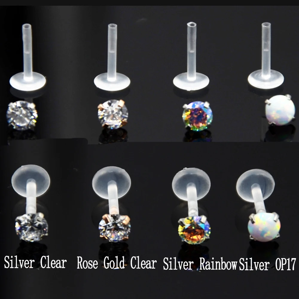 BOG-1PC AB&Clear&Opal Zircon Bioplast Labret Monroe Lip Stud Crystal Ear Cartiliage Tragus Helix Piercing stud Ring 16g
BOG-1PC AB&Clear&Opal Zircon Bioplast Labret Monroe Lip Stud Crystal Ear Cartiliage Tragus Helix Piercing stud Ring 16g