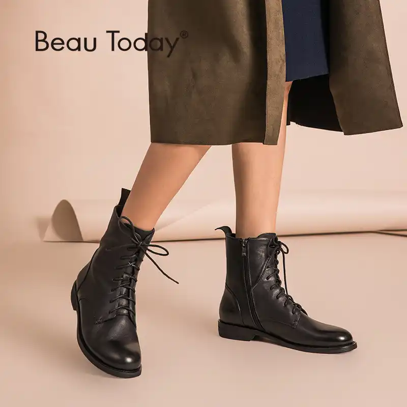 botines cuero mujer