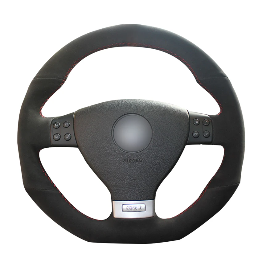 Hand-stitched DIY Black Suede Car Steering Wheel Cover for Volkswagen Golf 5 Mk5 GTI VW Golf 5 R32 Passat R GT 2005
Hand-stitched DIY Black Suede Car Steering Wheel Cover for Volkswagen Golf 5 Mk5 GTI VW Golf 5 R32 Passat R GT 2005