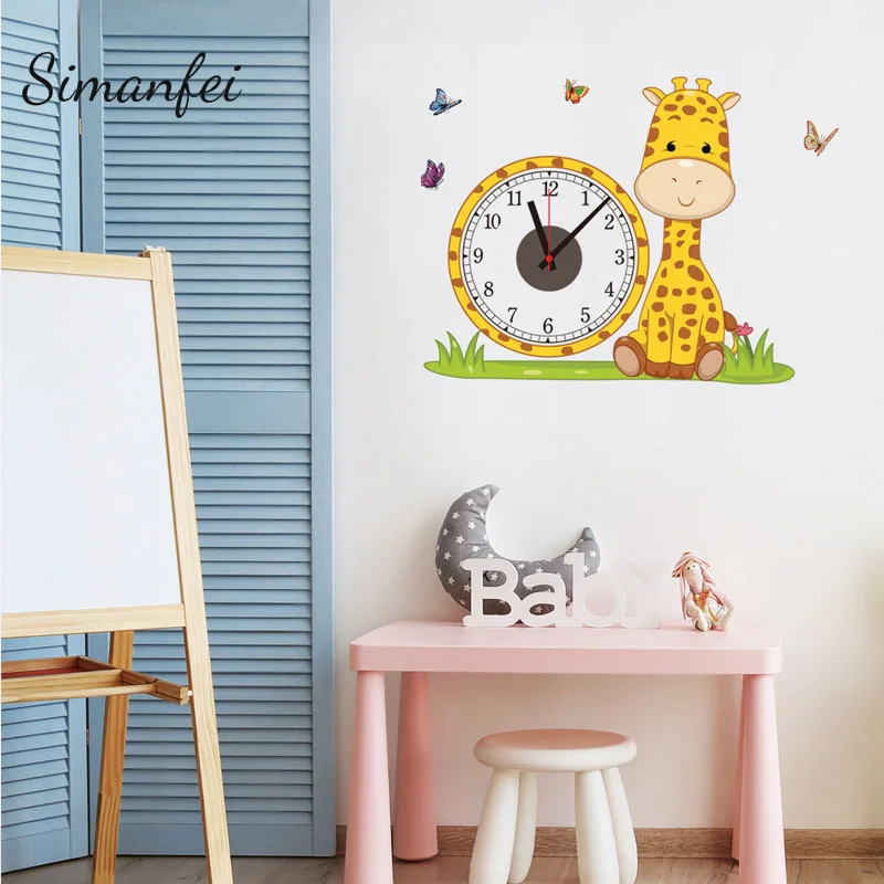 Simanfei Wall Clock 2019 New Removable Cute Cartoon Giraffe Wall Sticker Children Room Decor DIY Creative wall clock Sticker
Simanfei Wall Clock 2019 New Removable Cute Cartoon Giraffe Wall Sticker Children Room Decor DIY Creative wall clock Sticker