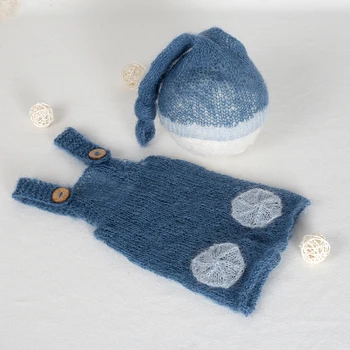 Blue Newborn Boy Prop Crochet Baby Nightcap Mohair Newborn Bonnet Outfit Boy Romper Baby hat Photo Props Stretch Knit Pants
Blue Newborn Boy Prop Crochet Baby Nightcap Mohair Newborn Bonnet Outfit Boy Romper Baby hat Photo Props Stretch Knit Pants