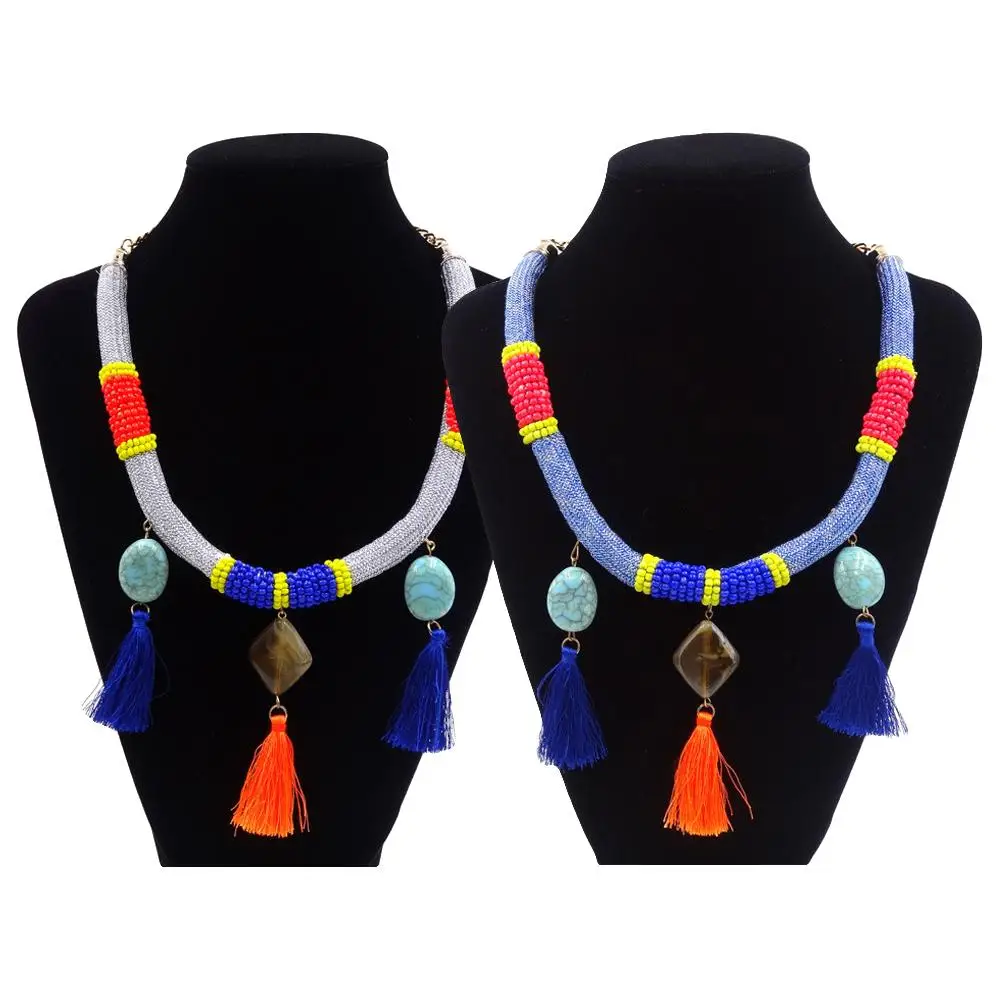 Women Statement Ball Colorful Fringe Ethnic Choker Tassel Fashion Pendant Necklace Handmade Bead Boho Style Vintage Necklace New
Women Statement Ball Colorful Fringe Ethnic Choker Tassel Fashion Pendant Necklace Handmade Bead Boho Style Vintage Necklace New