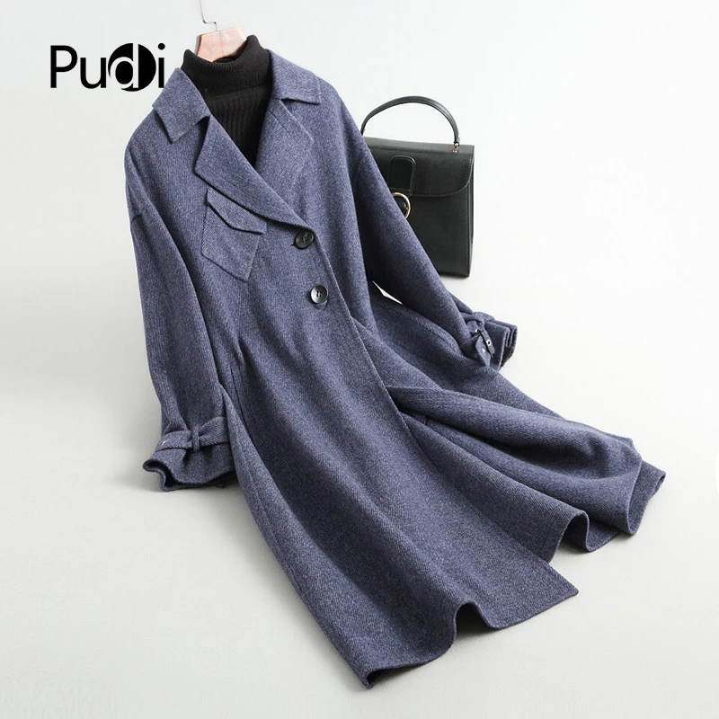 PUDI A38019 2018 Women Fall/Winter new fashion wool herringbone jacket lady's long style pocket leisure wool coat
PUDI A38019 2018 Women Fall/Winter new fashion wool herringbone jacket lady's long style pocket leisure wool coat