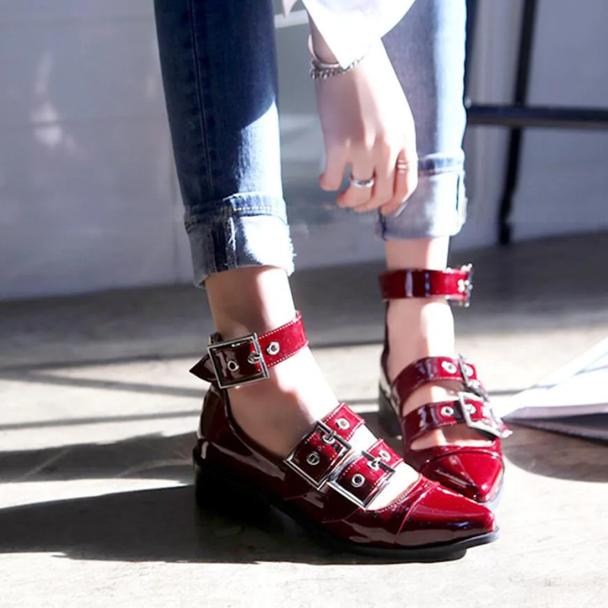 Women Summer Mary Janes new pointed toe British style ankle buckle strap pumps female buckle strap decoration heel shoes
Women Summer Mary Janes new pointed toe British style ankle buckle strap pumps female buckle strap decoration heel shoes