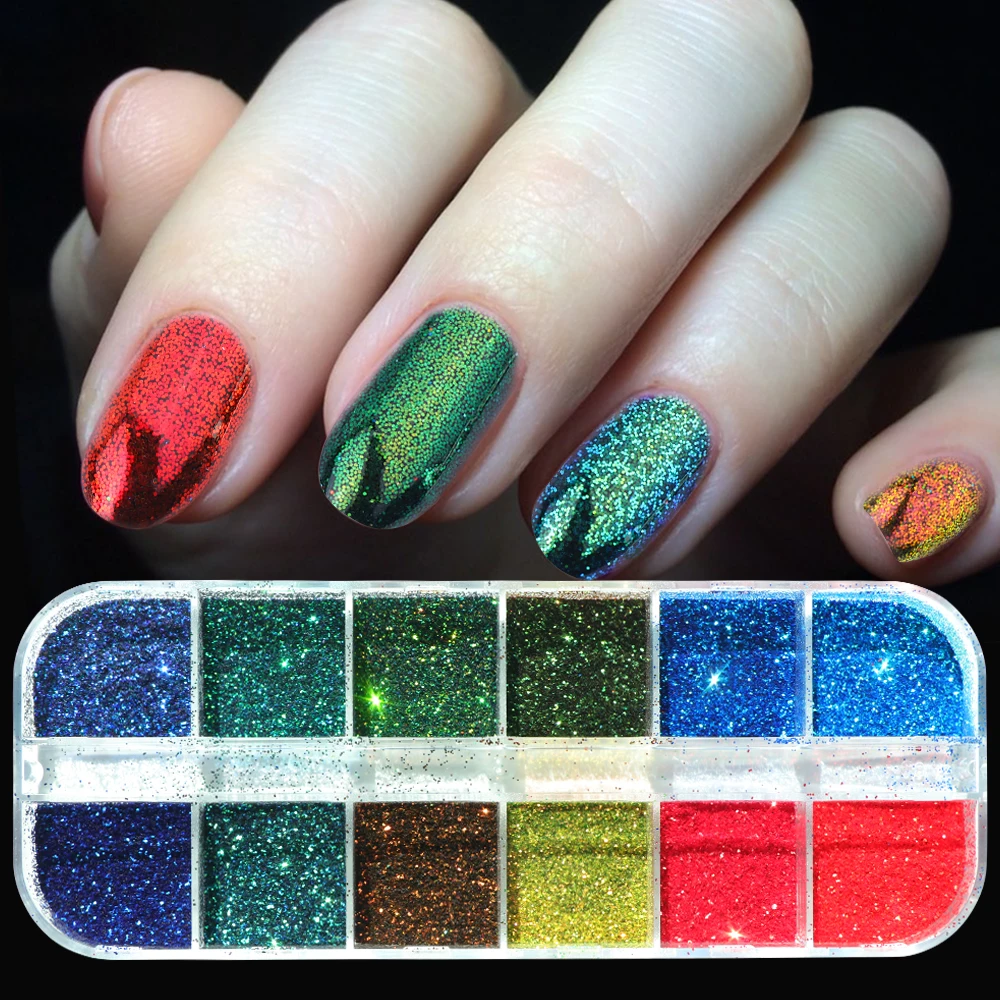 Holographic Nail Glitter Dust Mix Gold Blue Chameleon Color Powder Set Paillette Flakes Decoration For Nail Manicure SABSF
Holographic Nail Glitter Dust Mix Gold Blue Chameleon Color Powder Set Paillette Flakes Decoration For Nail Manicure SABSF