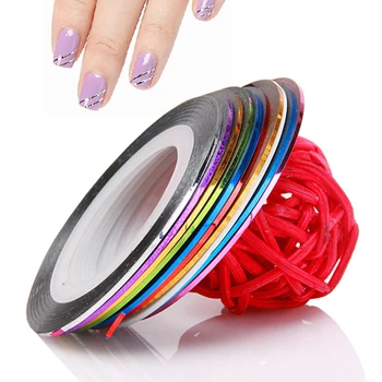 Tignish 10Pcs/Lot Mixed Colors Multicolor Nails Self-Adhesive Striping Tape Line DIY Nail Art Tips Decoration Sticker
Tignish 10Pcs/Lot Mixed Colors Multicolor Nails Self-Adhesive Striping Tape Line DIY Nail Art Tips Decoration Sticker