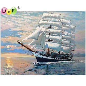 DPF Diamond embroidery White sailboat diamond mosaic kit Diamond Painting Cross Stitch scenery needlework home decor crafts DIY
DPF Diamond embroidery White sailboat diamond mosaic kit Diamond Painting Cross Stitch scenery needlework home decor crafts DIY